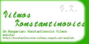 vilmos konstantinovics business card